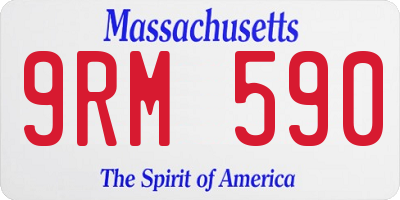 MA license plate 9RM590