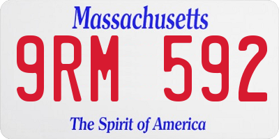 MA license plate 9RM592