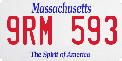 MA license plate 9RM593