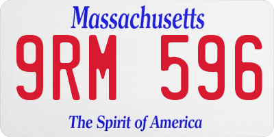 MA license plate 9RM596