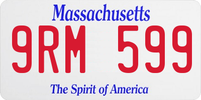 MA license plate 9RM599