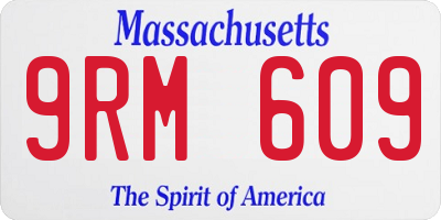 MA license plate 9RM609