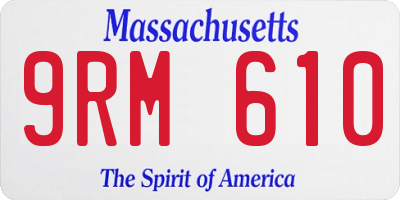 MA license plate 9RM610