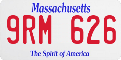 MA license plate 9RM626