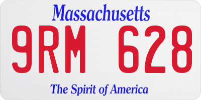 MA license plate 9RM628
