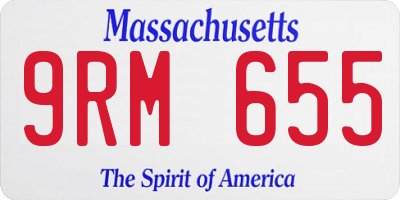 MA license plate 9RM655
