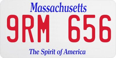 MA license plate 9RM656