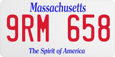 MA license plate 9RM658