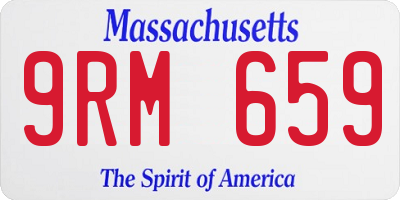 MA license plate 9RM659