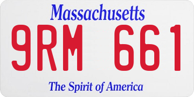 MA license plate 9RM661