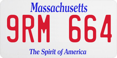 MA license plate 9RM664
