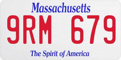 MA license plate 9RM679