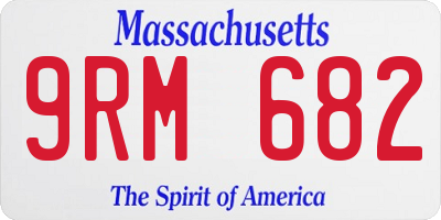 MA license plate 9RM682