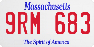 MA license plate 9RM683