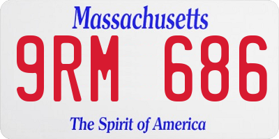MA license plate 9RM686