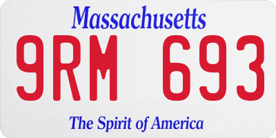 MA license plate 9RM693