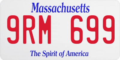 MA license plate 9RM699