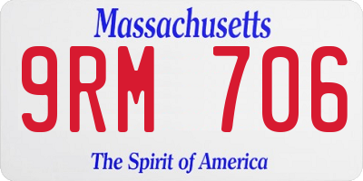 MA license plate 9RM706