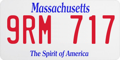 MA license plate 9RM717