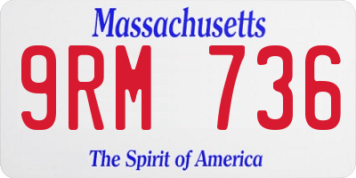 MA license plate 9RM736