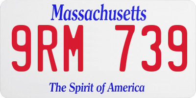 MA license plate 9RM739
