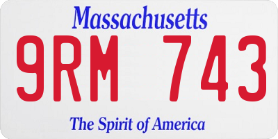 MA license plate 9RM743