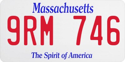 MA license plate 9RM746
