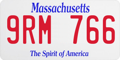 MA license plate 9RM766