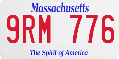 MA license plate 9RM776