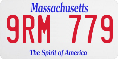MA license plate 9RM779