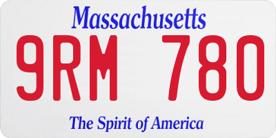MA license plate 9RM780