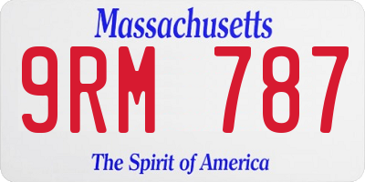 MA license plate 9RM787