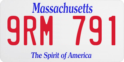MA license plate 9RM791
