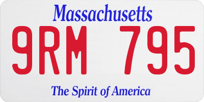 MA license plate 9RM795