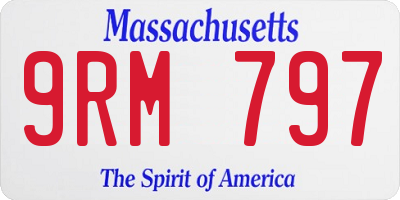 MA license plate 9RM797