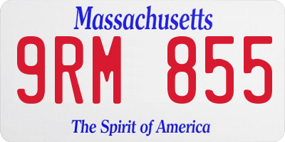 MA license plate 9RM855