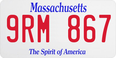 MA license plate 9RM867