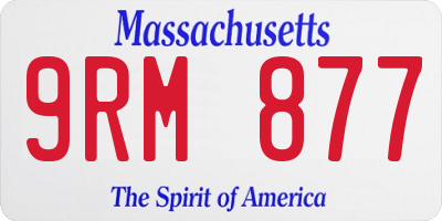 MA license plate 9RM877