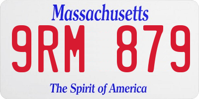 MA license plate 9RM879