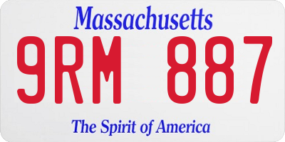 MA license plate 9RM887