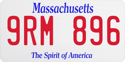 MA license plate 9RM896