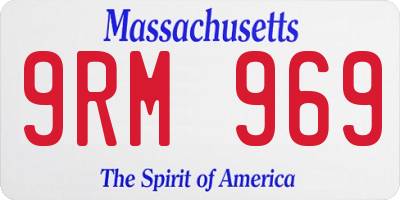 MA license plate 9RM969
