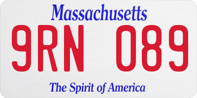 MA license plate 9RN089