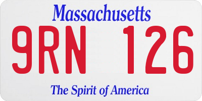 MA license plate 9RN126