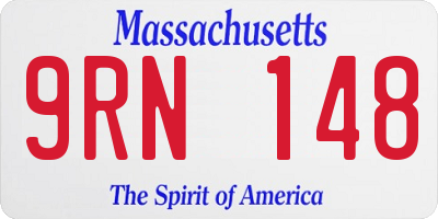 MA license plate 9RN148