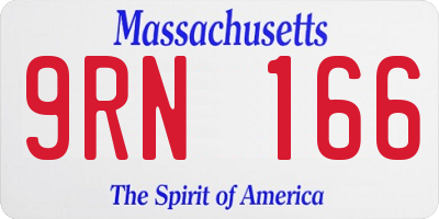 MA license plate 9RN166