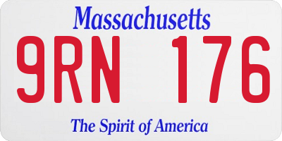 MA license plate 9RN176