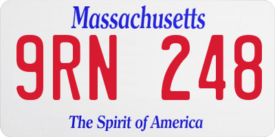 MA license plate 9RN248