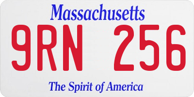 MA license plate 9RN256