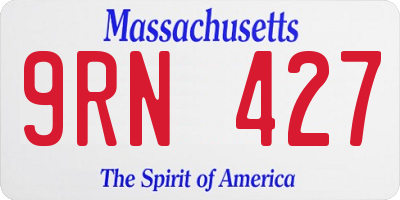 MA license plate 9RN427